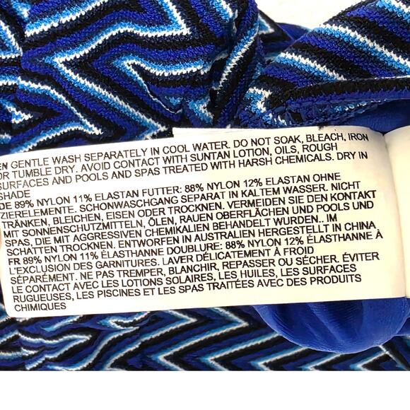 Seafolly Cleo Maillot One-Piece Swimsuit Indigo Blue Size 6 - Picture 7 of 12